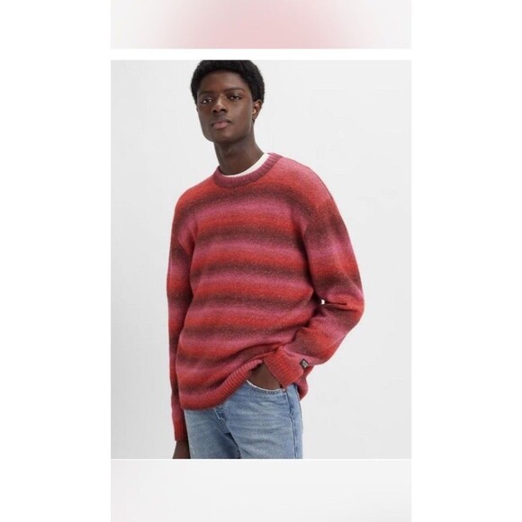 NWT Levis MENS SIZE XXL BATTERY WOOL-BLEND POPPY STRIPE SWEATER MSRP $98 - Picture 4 of 10